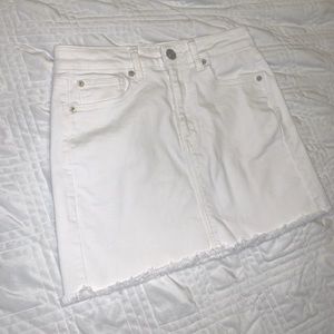 American Eagle White Jean Skirt